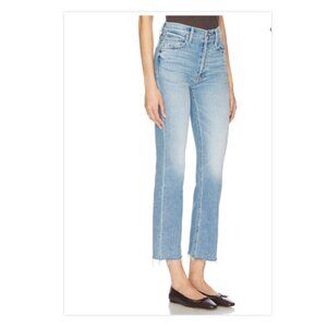 Mother Superior Denim The Tripper Flood Fray Jeans Size 26 High Rise Button Fly